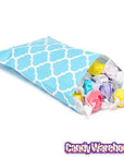 Aqua Blue Casablanca Pattern Candy Bags: 25-Piece Pack