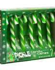 Archie McPhee Pickle Candy Canes: 6-Piece Box