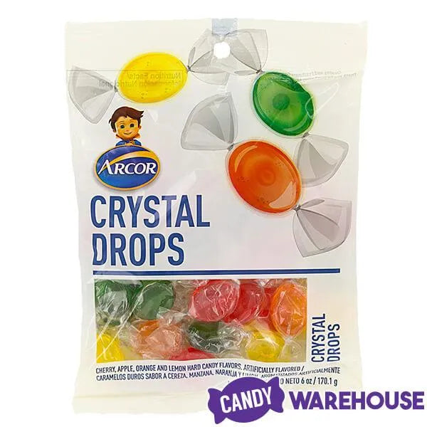 Arcor Crystal Fruit Drops Hard Candy 6Ounce Bag Candy Warehouse