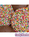 Asher's Giant Milk Chocolate Nonpareils Discs - Rainbow: 64-Piece Box