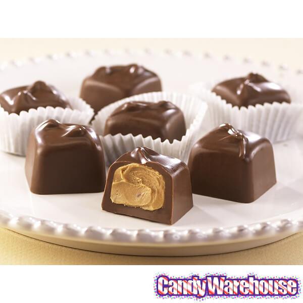 Asher's Milk Chocolate Peanut Butter Smoothie Truffles: 6LB Box - Candy Warehouse