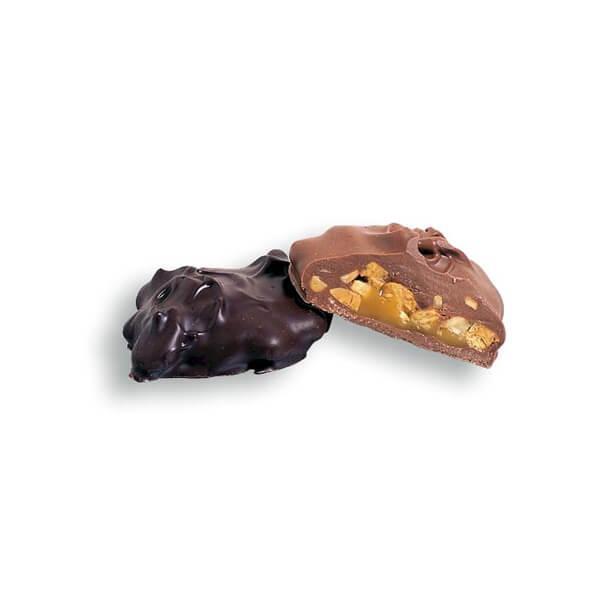 Asher's Sugar Free Cashew Caramel Patties - Dark Chocolate: 6LB Box - Candy Warehouse