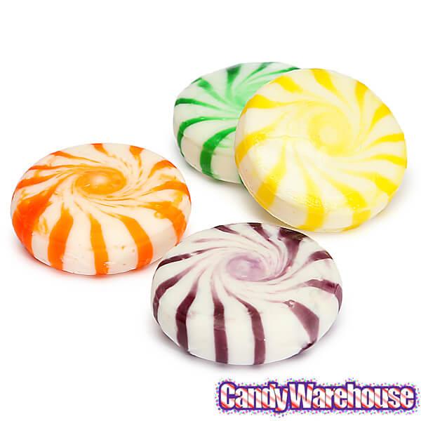 Assorted Fruits Hard Candy Pinwheels: 5LB Bag - Candy Warehouse