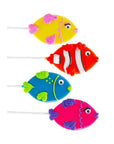Assorted Tropical Fish Hard Candy Lollipops: 12-Piece Pack