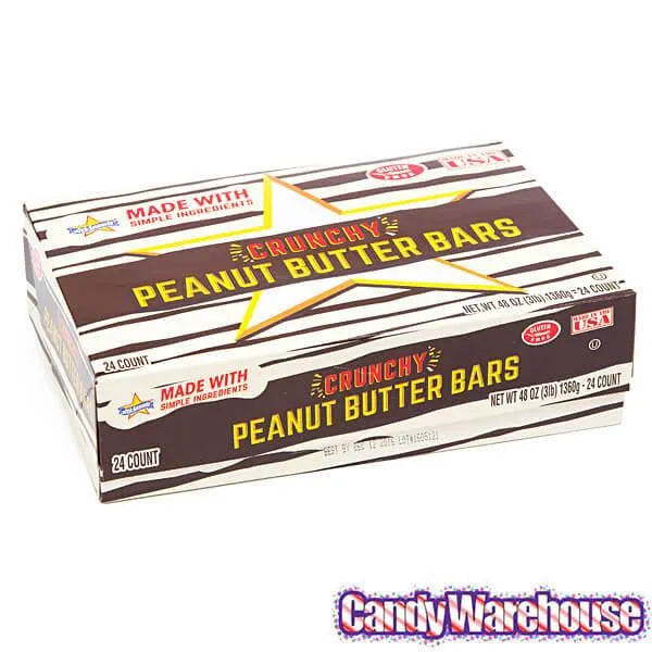 Atkinson Peanut Butter Bar Candy Bars 24Piece Box Candy Warehouse