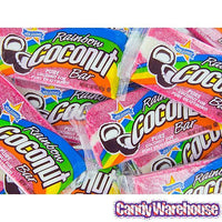 Atkinson Rainbow Coconut Candy Bars: 24-Piece Box - Candy Warehouse