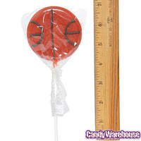 Basketball Hard Candy Lollipops: 12-Piece Pack - Candy Warehouse