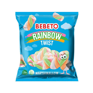 Bebeto Rainbow Twist Marshmallows: 9-Ounce Bag - Candy Warehouse
