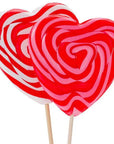 Bee International Jumbo Heart Swirl Lollipops: 12-Piece Box