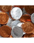 Bee International Silver and Copper Foiled Bubble Gum Coins: 100-Piece Bag