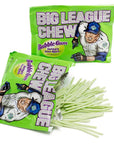 Big League Chew Bubble Gum Packs - Sour Apple: 12-Piece Box