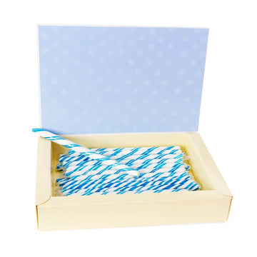 Birth Announcement Candy Sticks - Boy: 24-Piece Box - Candy Warehouse