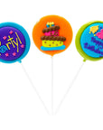 Birthday Hard Candy Lollipops: 12-Piece Pack