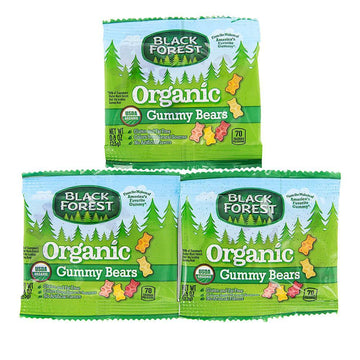 Black Forest Organic Gummy Bears Snack Packs: 65-Piece Box - Candy Warehouse