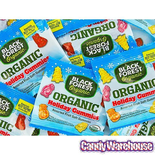 Black Forest Organic Holiday Gummy Candy Snack Packs: 20-Piece Bag ...