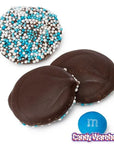 Blue Dark Chocolate Nonpareils Discs: 1LB Jar