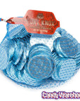 Blue Foiled Baby Boy Milk Chocolate Coins: 1LB Bag