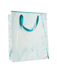 Blue Gift Bags Leaf design 12 Pack 12.5"X10.25"X4.75"