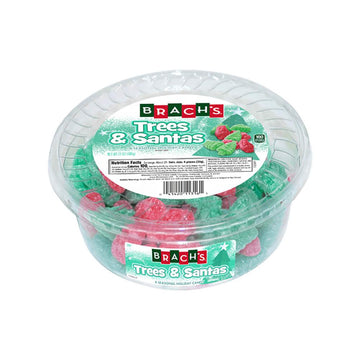 Brach's Christmas Jelly Trees and Santas Candy: 18-Ounce Tub - Candy Warehouse