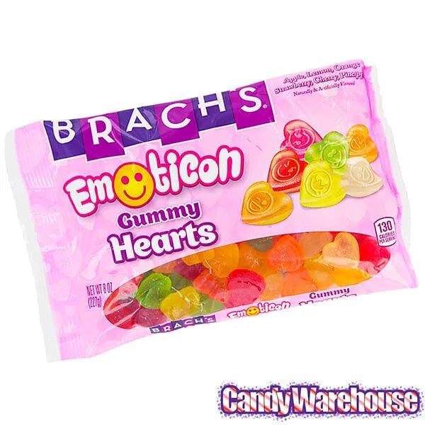 Brach's Emoticon Gummy Hearts 8Ounce Bag Candy Warehouse