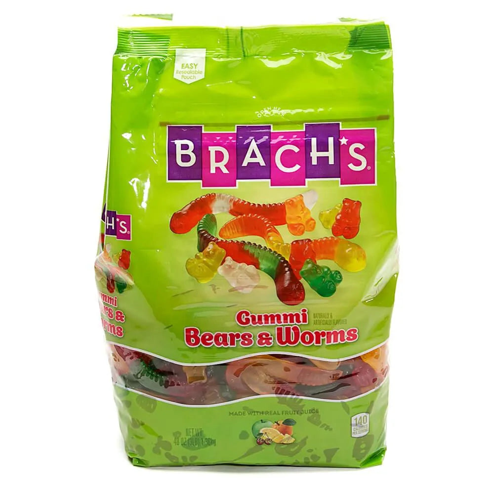 Brach's Gummy Bears and Worms Candy 3LB Bag Candy Warehouse