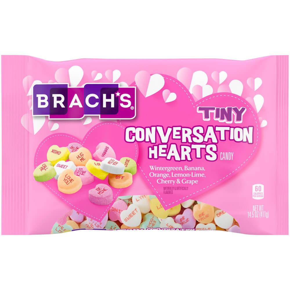  Brach's Tiny Conversation Hearts, Wintergreen, Banana, Orange,  Lemon, Cherry, Grape, 14 Ounce : Grocery & Gourmet Food