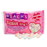 Brach's Valen tiny's Double Layer Hearts Candy Packs: 24-Piece Box - Candy Warehouse