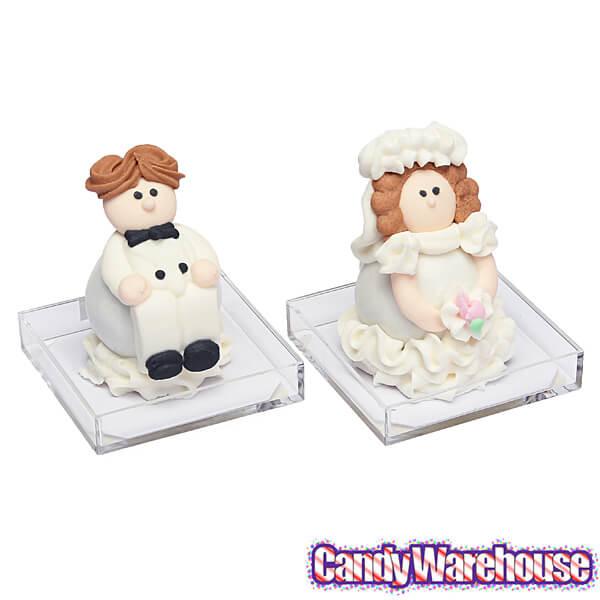 Bride & Groom Wedding Bubblegum Buddies Candy Packs: 24-Piece Box - Candy Warehouse