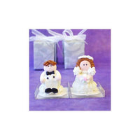 Bride & Groom Wedding Bubblegum Buddies Candy Packs: 24-Piece Box - Candy Warehouse