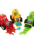 Bubble Dozer Bubblegum Nugget Filled Construction Trucks: 12-Piece Box