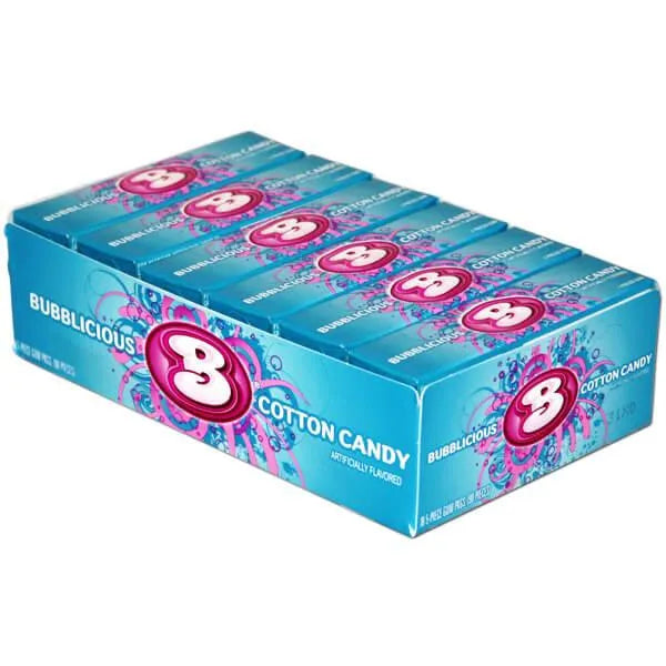 Bubblicious Bubble Gum Packs - Cotton Candy: 18-Piece Box – Candy Warehouse