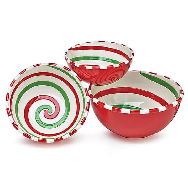 Burton and Burton Candy Peppermint Bowls: 3-Piece Set - Candy Warehouse