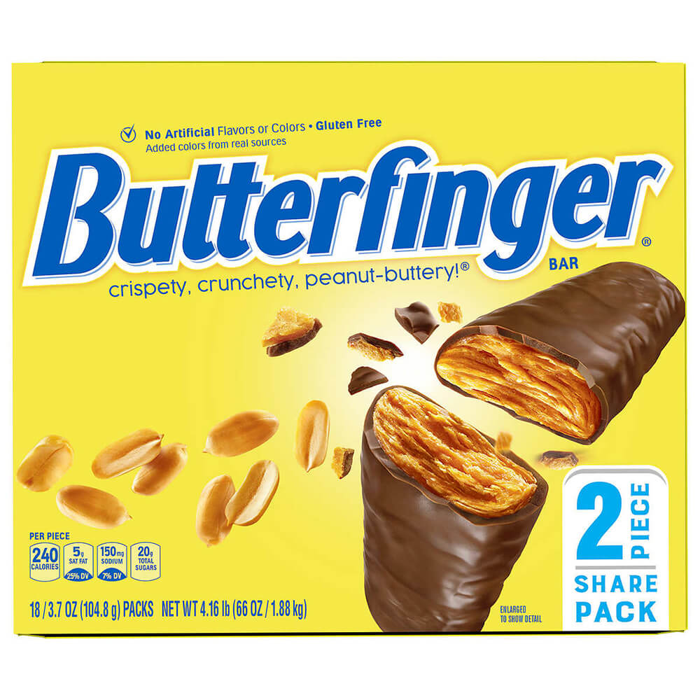 Butterfinger King Size Candy Bars: 18-Piece Box