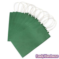Candy Bags with Handles - Green: 12-Piece Pack - Candy Warehouse