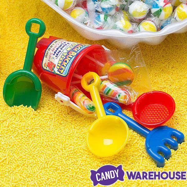 Candy Filled Mini Beach Buckets: 12-Piece Box - Candy Warehouse