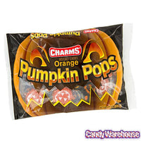 Charms Orange Pumpkin Pops: 15-Piece Bag - Candy Warehouse