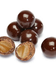 Dark Chocolate Covered Caramel Balls - Sea Salt: 10LB Bag