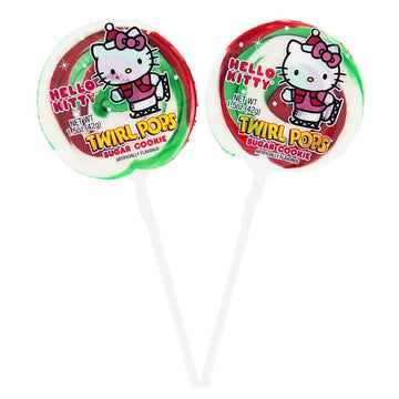 Christmas Hello Kitty Swirl 1.5-Ounce Twirl Pops: 24-Piece Display - Candy Warehouse