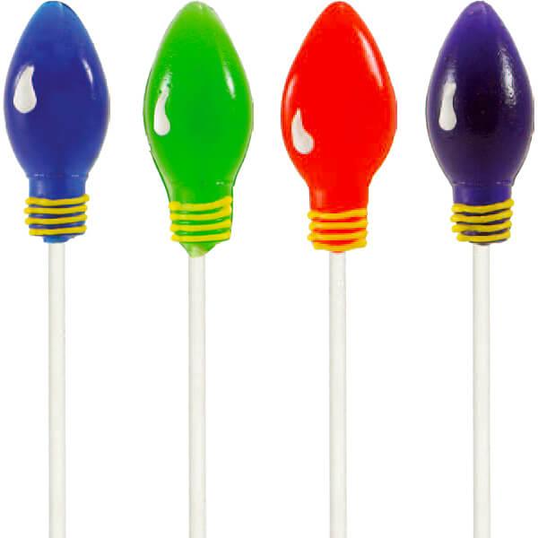 Christmas Lights Hard Candy Lollipops: 12-Piece Pack - Candy Warehouse