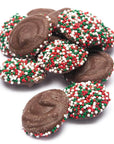 Christmas Milk Chocolate Nonpareils Discs: 1LB Jar