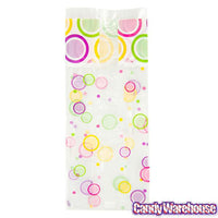 Clear Cello Candy Bags with Bright Modern Dots: 100-Piece Box - Candy Warehouse