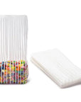 Clear Cello Candy Bags with White Stripes - Large: 100-Piece Box