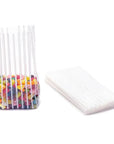 Clear Cello Candy Bags with White Stripes - Small: 100-Piece Box