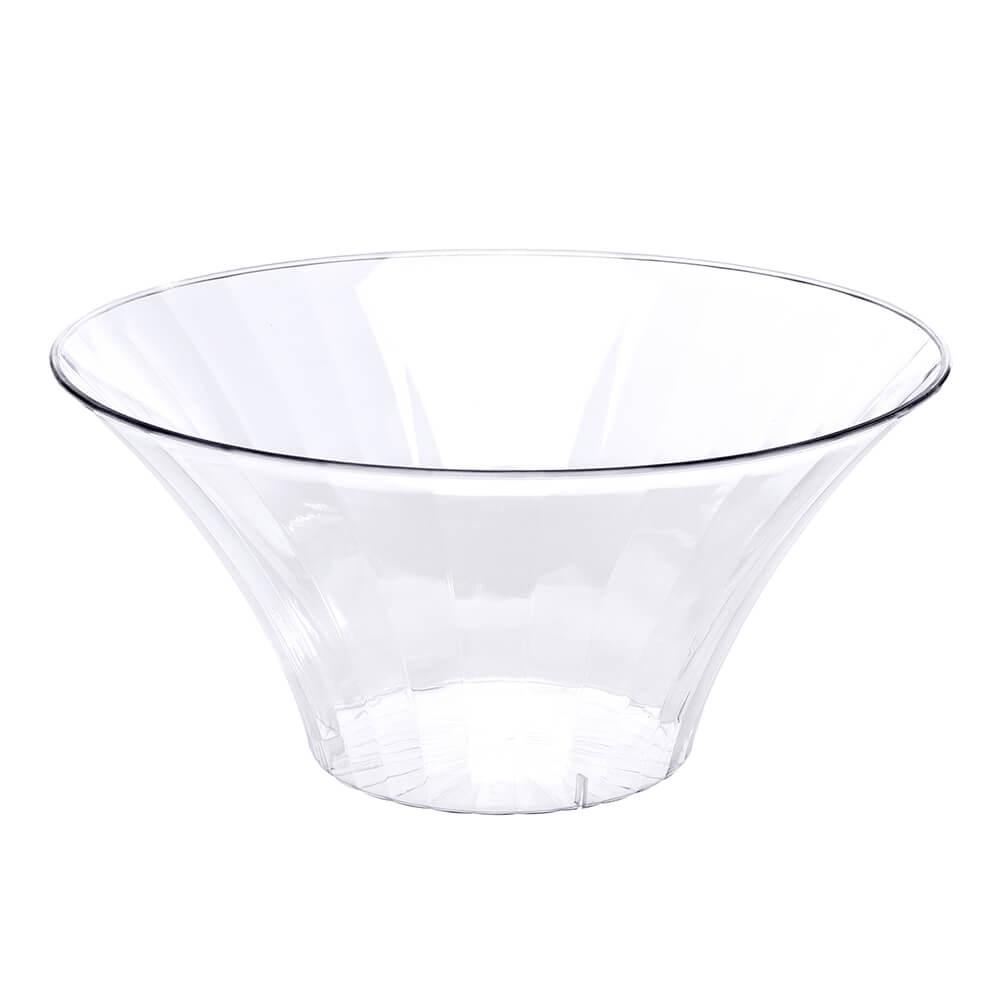 Amscam Flared Plactic Bowl, Clear, L, 9