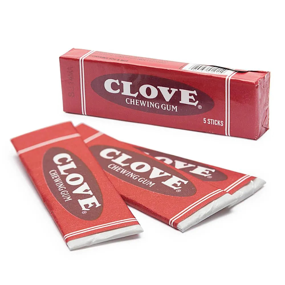 Clove Gum 5Stick Packs 20Piece Box Candy Warehouse