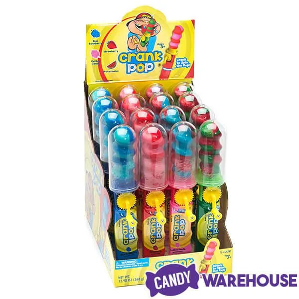 Crank Pop Spinning Lollipops: 16-Piece Display – Candy Warehouse