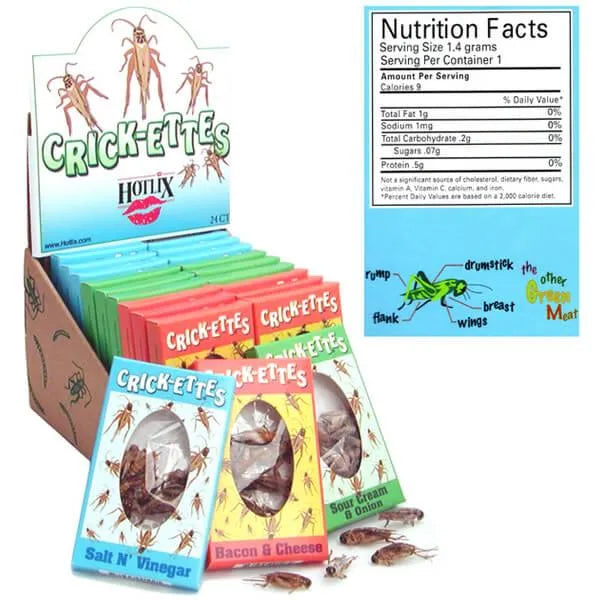 Crickets Snack Packs 3 Flavor 24Piece Box Candy Warehouse
