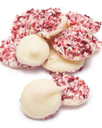 Crushed Peppermint Candy Cane White Chocolate Drops: 1LB Jar