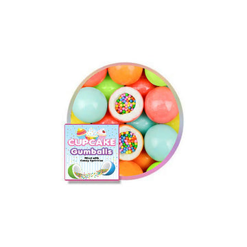 Cupcake Sprinkles Filled Gumballs: 225-Piece Bag - Candy Warehouse