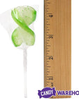 CurlyCutes Petite Crystal Ribbon Pops - Green Lime: 20-Piece Jar